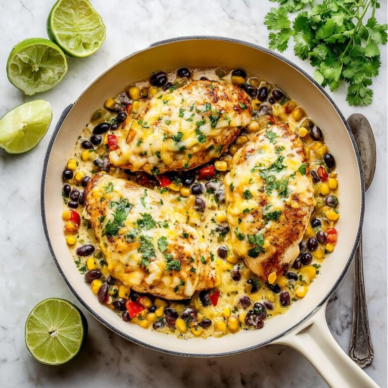 Cowboy Chicken with Black Beans, Corn, and Melted Cheese Recipe