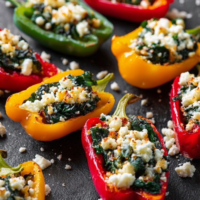 Spinach and Feta Stuffed Mini Peppers Recipe