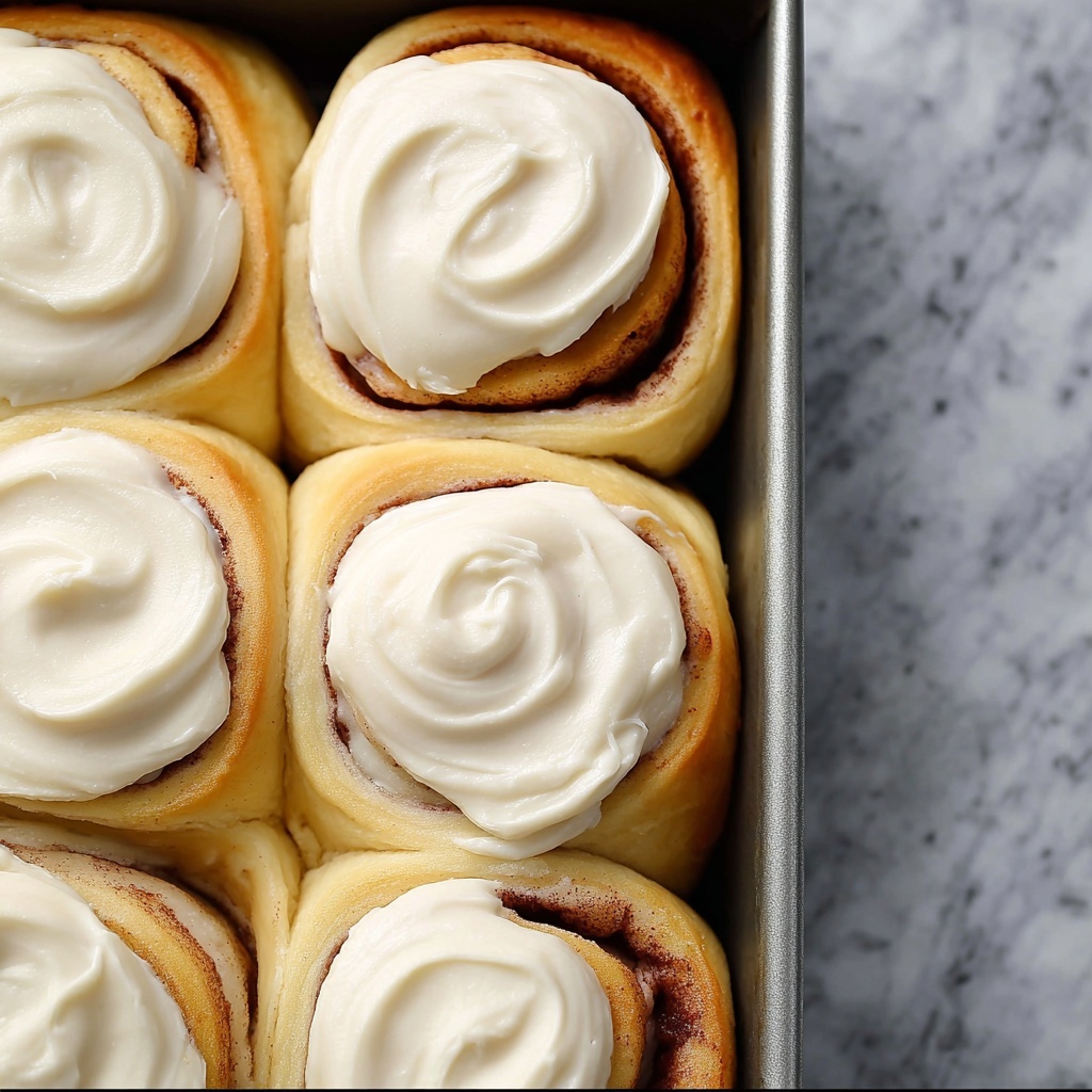 Homemade Cinnamon Rolls with Maple Cream Cheese Frosting Recipe - Recipe Image