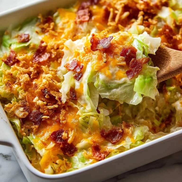 Creamy Cabbage Casserole with Bacon Recipe