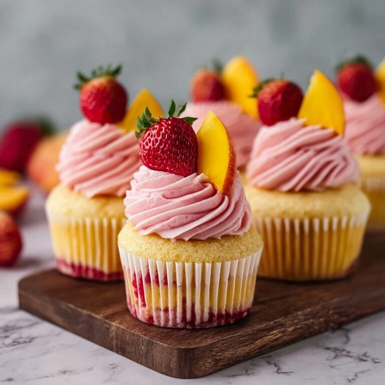 Mango Strawberry Sunset Cupcakes Recipe