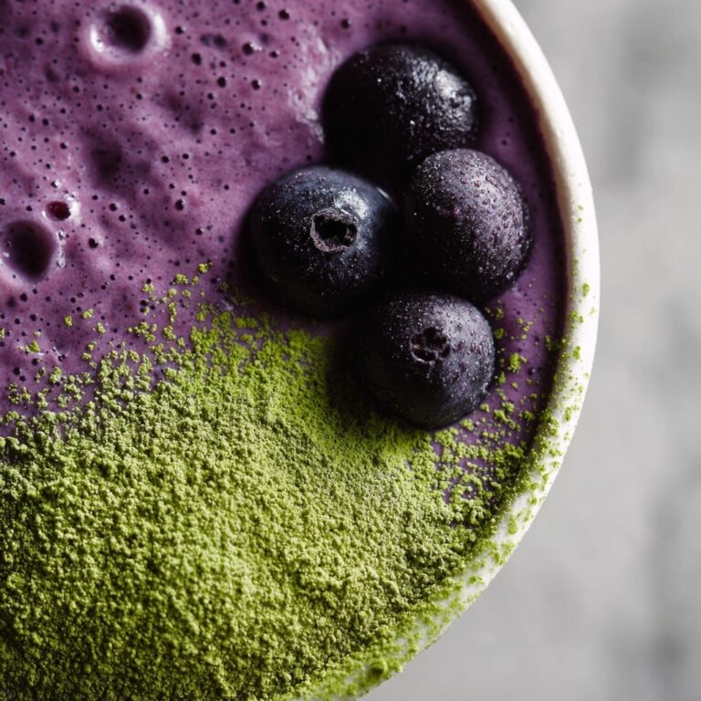 Wild Blueberry Vanilla Matcha Smoothie Recipe