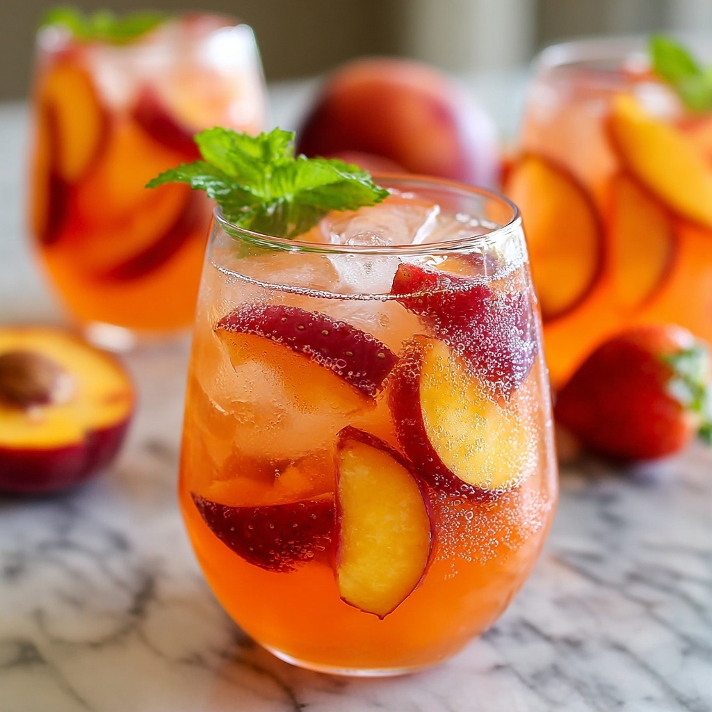 Refreshing Patio Peach Sangria Recipe - Recipe Image