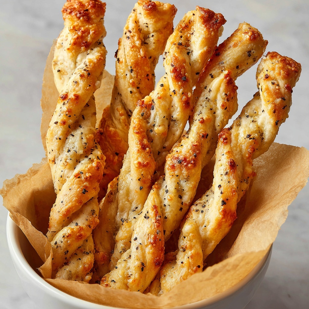 Puff Pastry Cheese Straws with White Cheddar and Black Pepper Recipe - Recipe Image