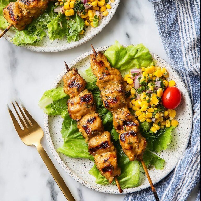 Air Fryer Old Bay Chicken Skewers with Lemon Herb Glaze Recipe