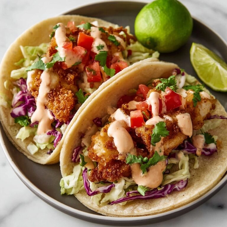 Cod Fish Tacos with Cabbage and Lime Sauce Recipe