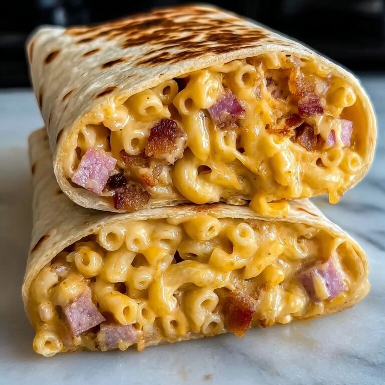 Mac ‘n’ Cheese Burger Wrap Recipe