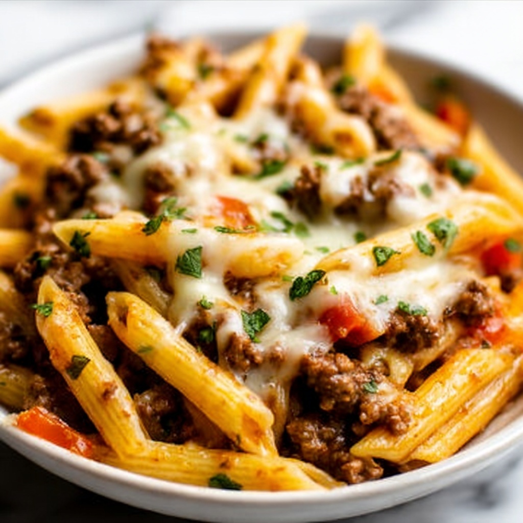Creamy Rotel Pasta with Ground Beef Recipe - Recipe Image