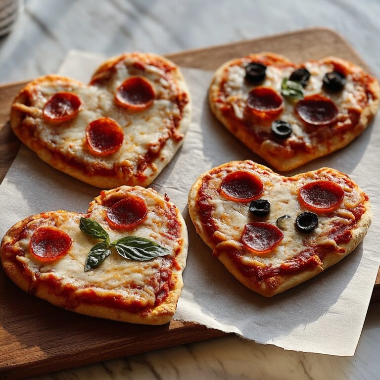 Heart Shaped Mini Pizzas Recipe