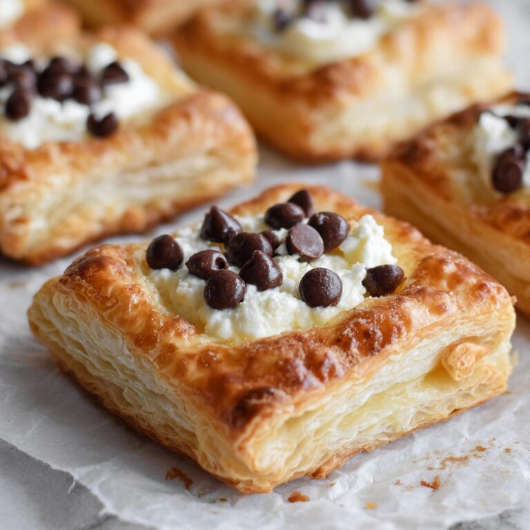 Ricotta Chocolate Chip Pastry Squares Recipe