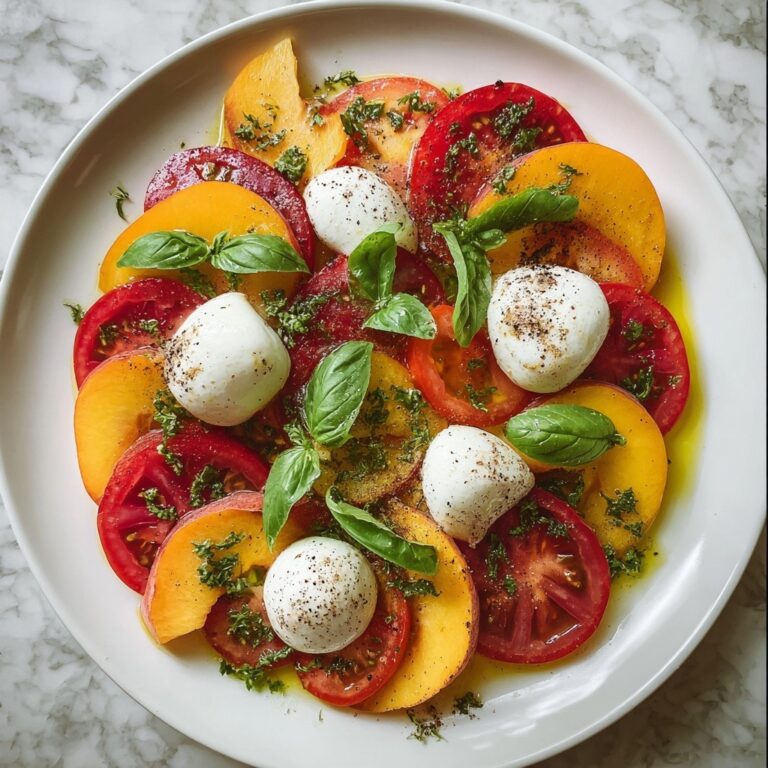 Tomato Peach Burrata Salad Recipe