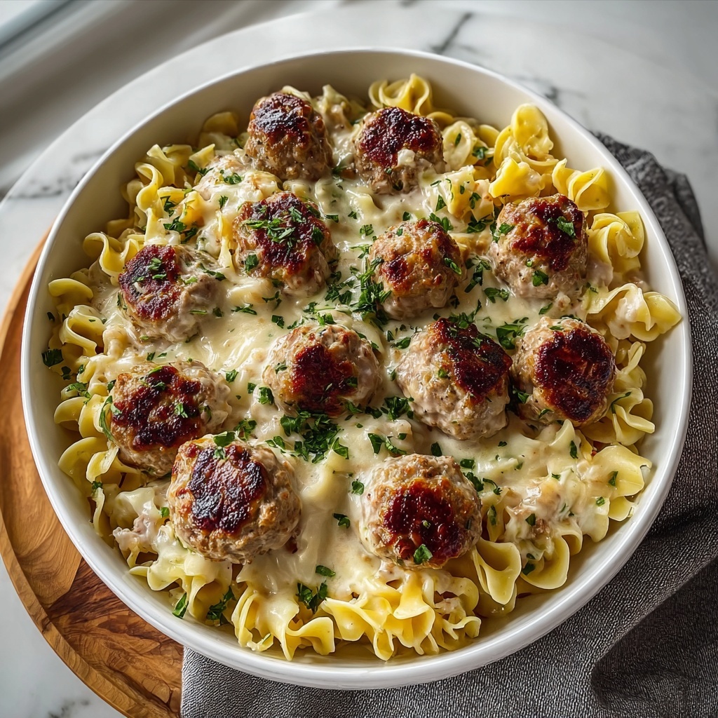 Swedish Meatball Pasta Bake Recipe - Recipe Image