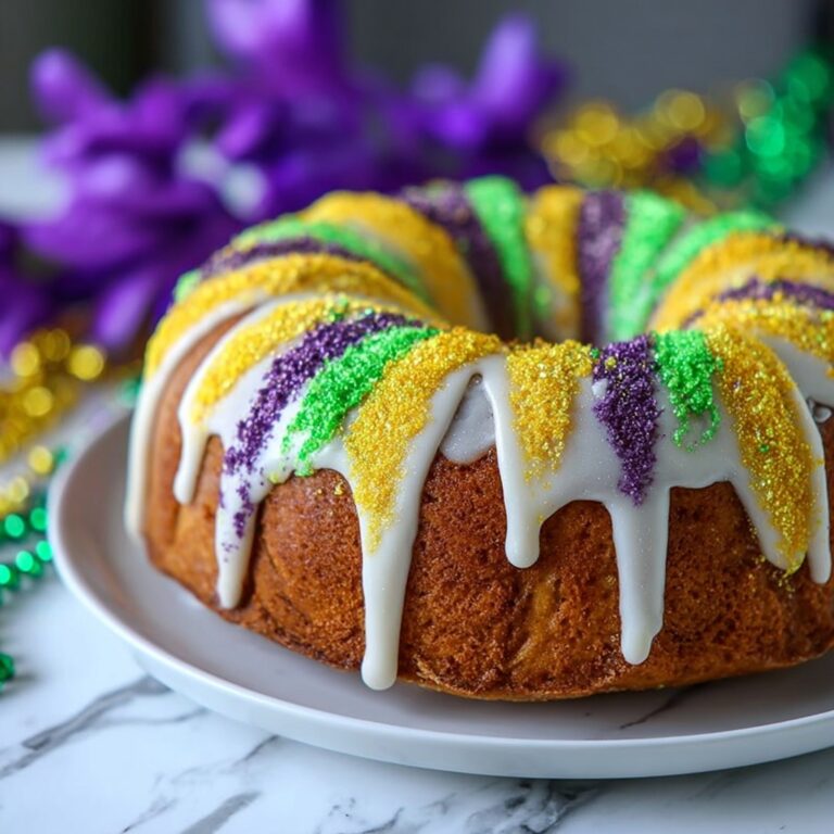 Shortcut Mardi Gras King Cake Recipe