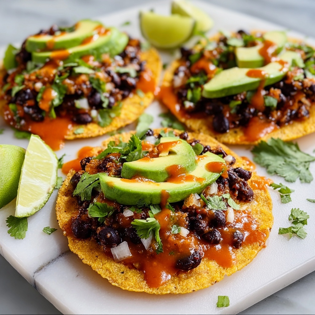 Savory Black Bean Tostadas Recipe - Recipe Image