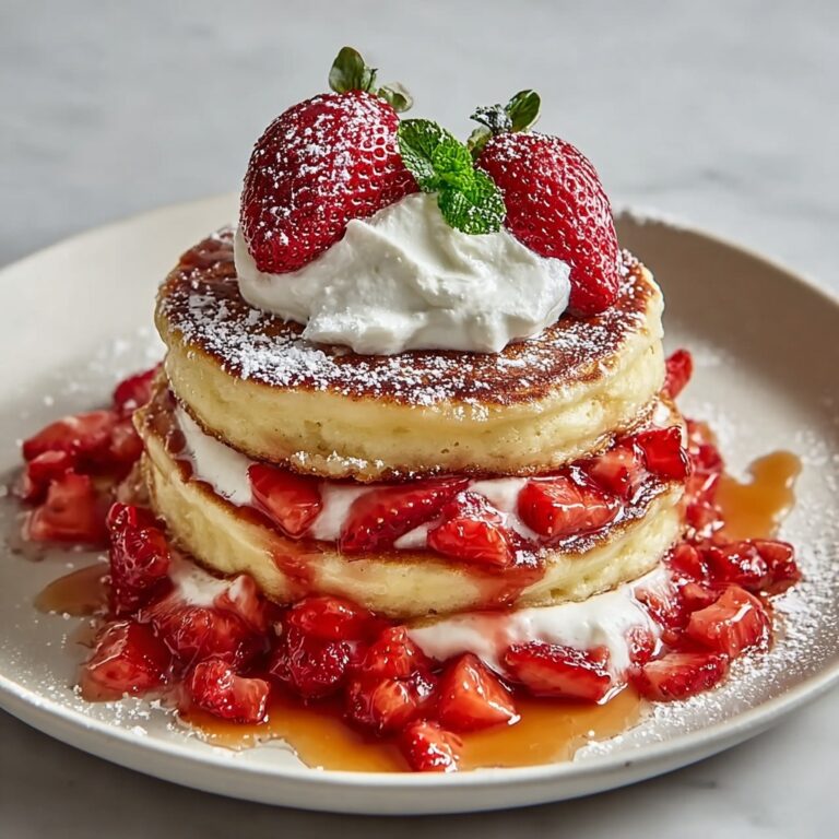 Fluffy Strawberry Cheesecake Pancakes Recipe