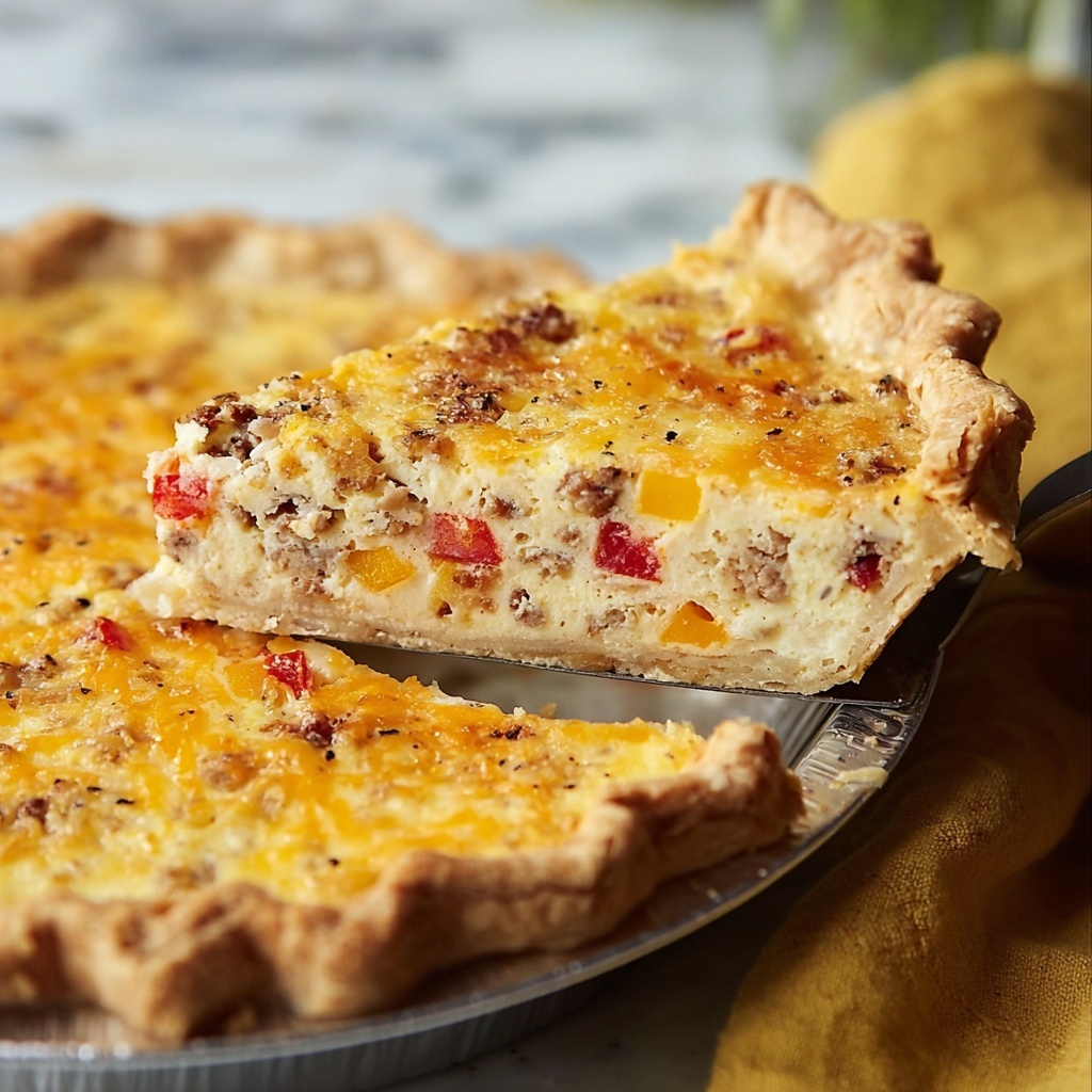 Bacon and Pimento Cheese Quiche Recipe - Recipe Image