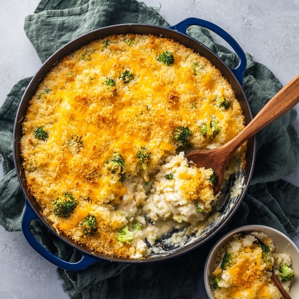 Creamy Chicken Broccoli Rice Casserole Recipe - Recipe Image