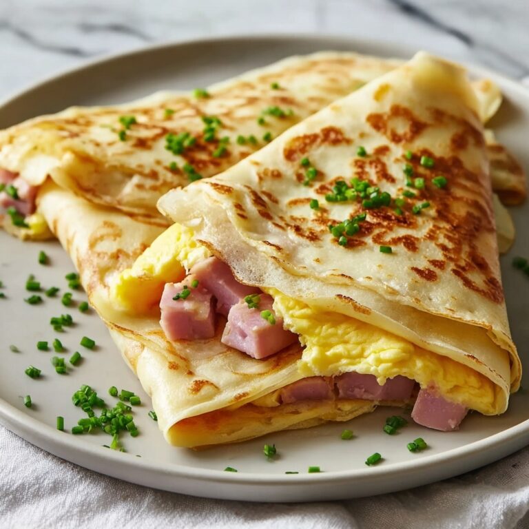 Egg, Ham, and Cheese Crepes Recipe for Breakfast Bliss Recipe