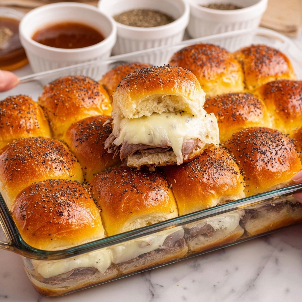 Roast Beef Sliders with Barbecue Poppy Seed Sauce Recipe - Recipe Image