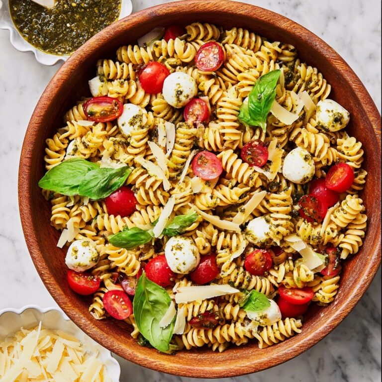 Caprese Pesto Pasta Salad Recipe