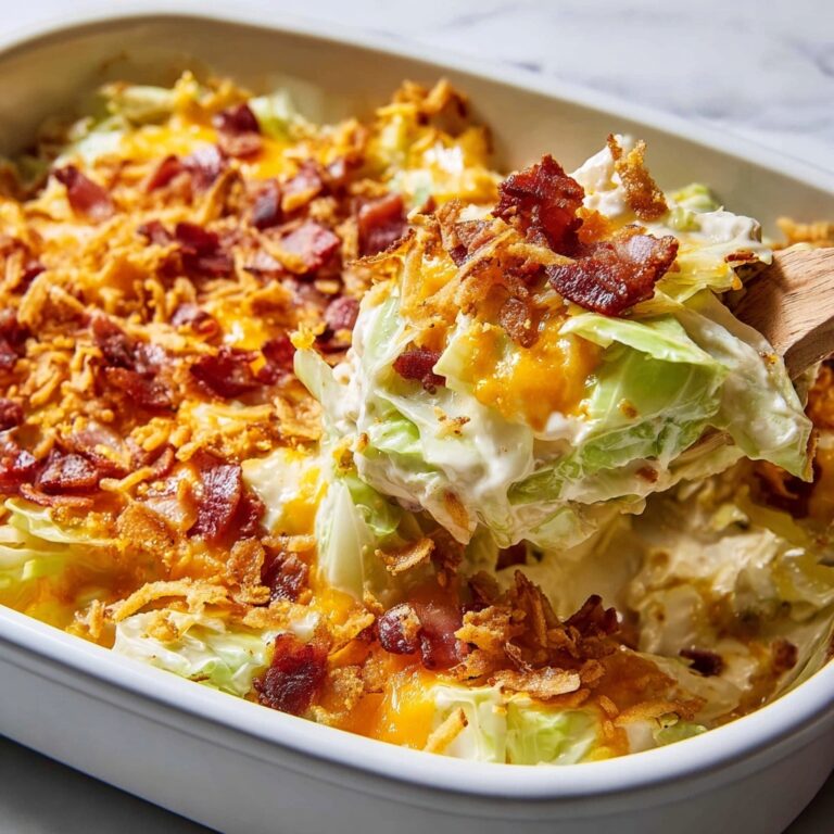 Creamy Cabbage Casserole with Bacon Recipe