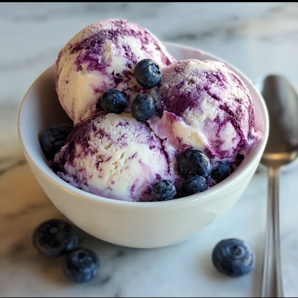 Blueberry Greek Frozen Yogurt Recipe - Recipe Image