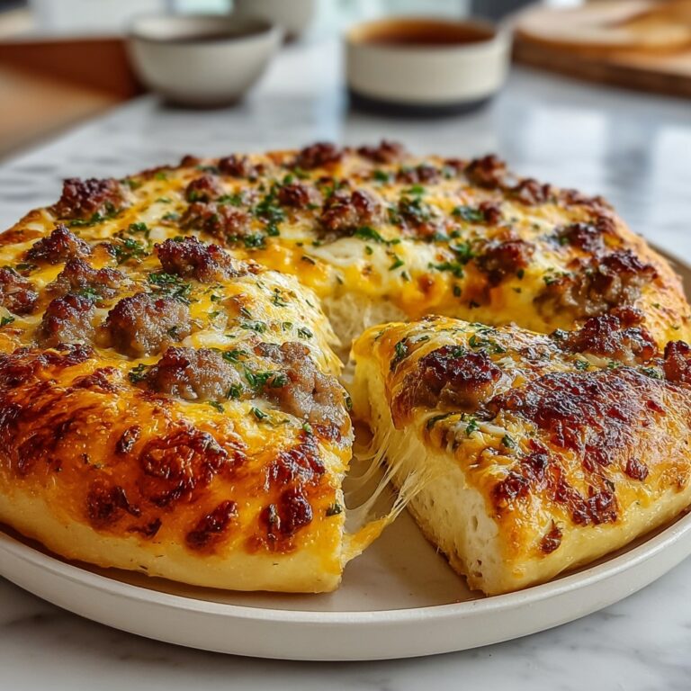 Sausage Gravy Crescent Roll Breakfast Pizza Recipe