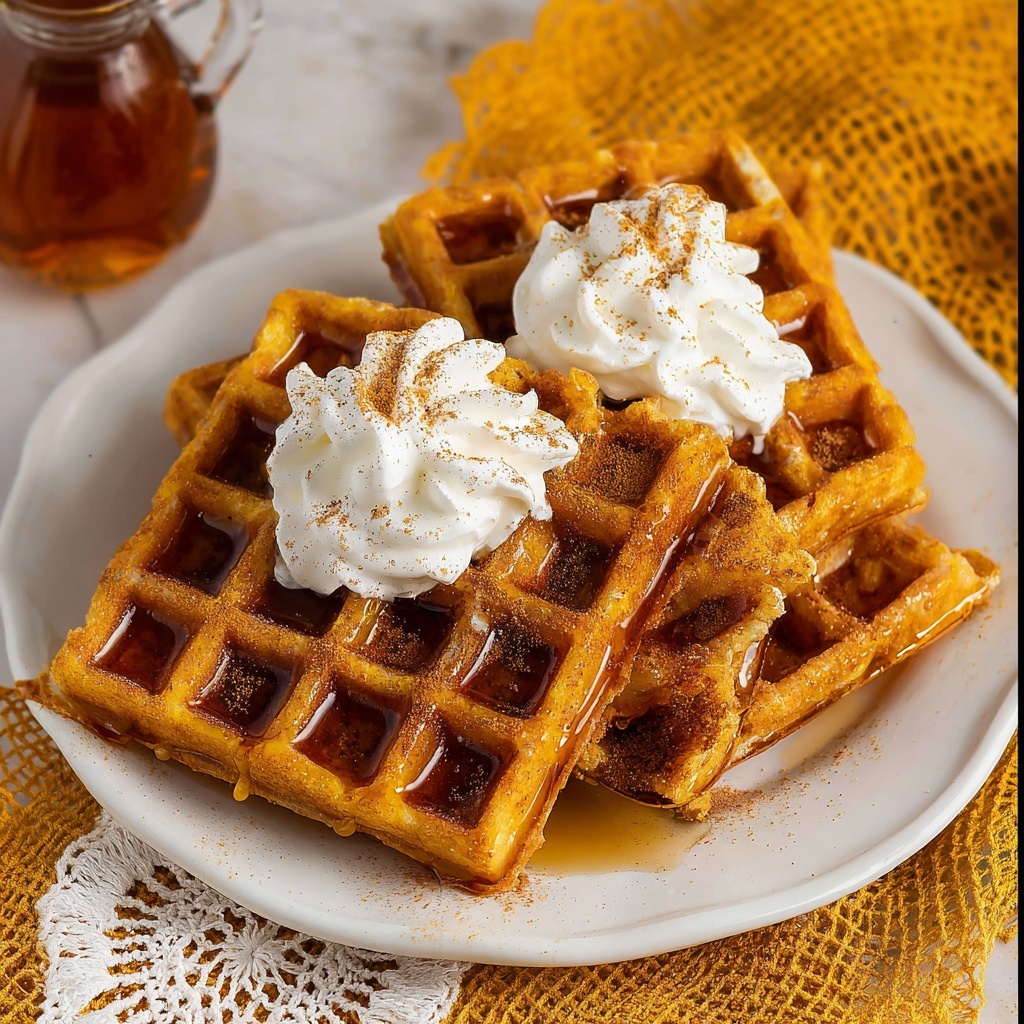 Simple Pumpkin Waffles Recipe - Recipe Image