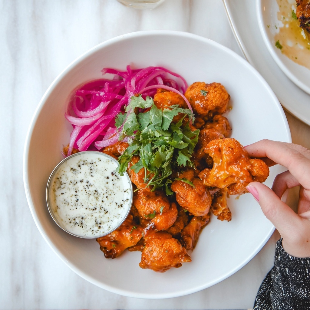 Air Fryer Cauliflower Wings with Honey Sriracha Recipe - Recipe Image