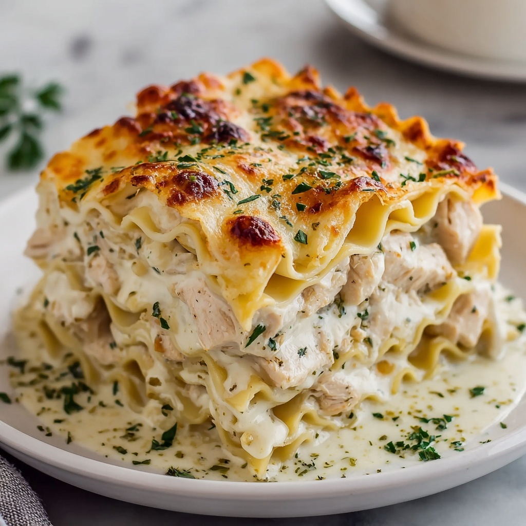 Chicken Alfredo Lasagna Recipe - Recipe Image