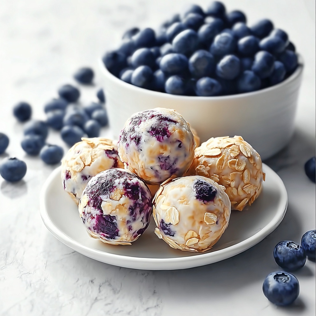 Blueberry Cheesecake Protein Bites for Guilt-Free Snacking Recipe - Recipe Image