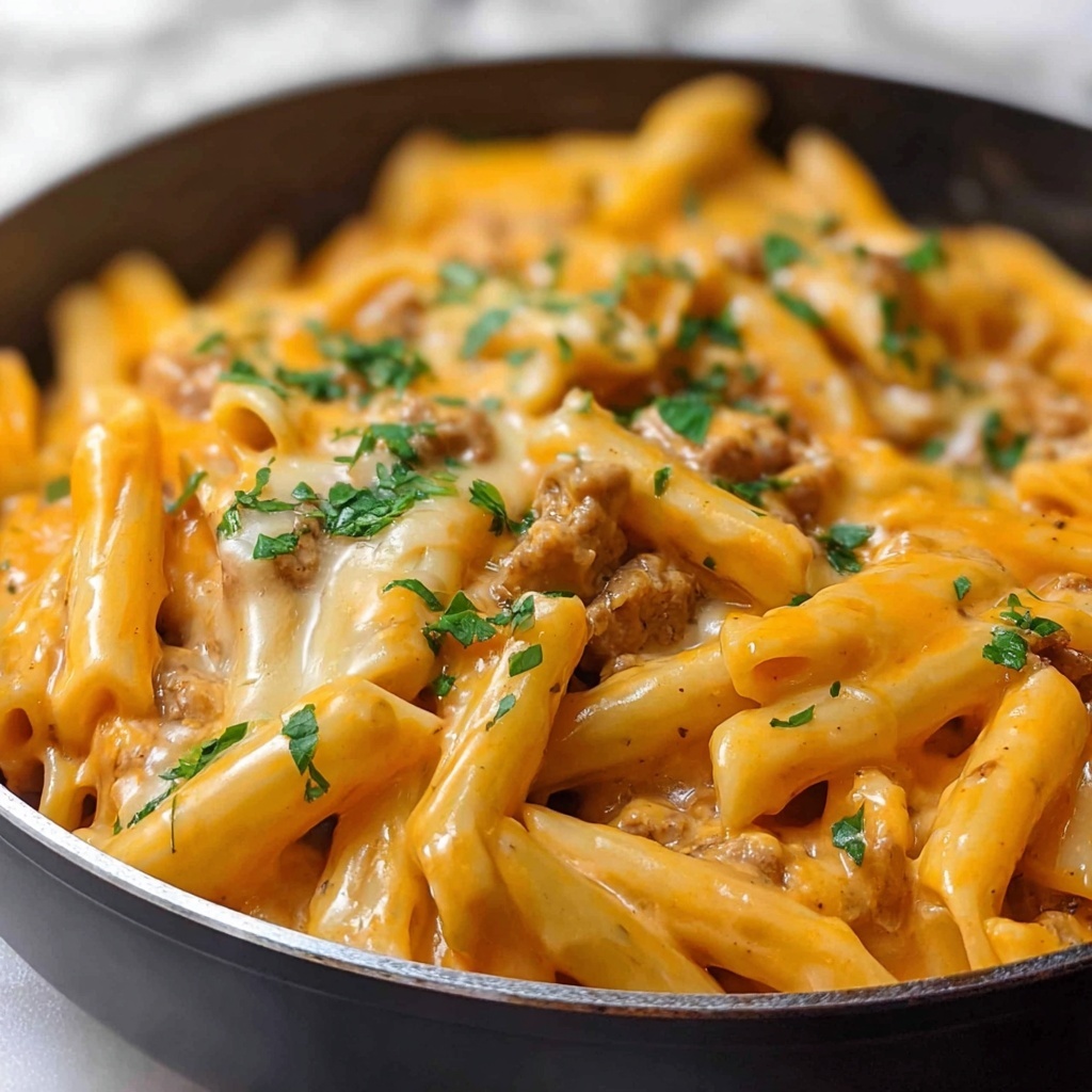One Pot Cheesy Chicken Pasta Recipe - Recipe Image