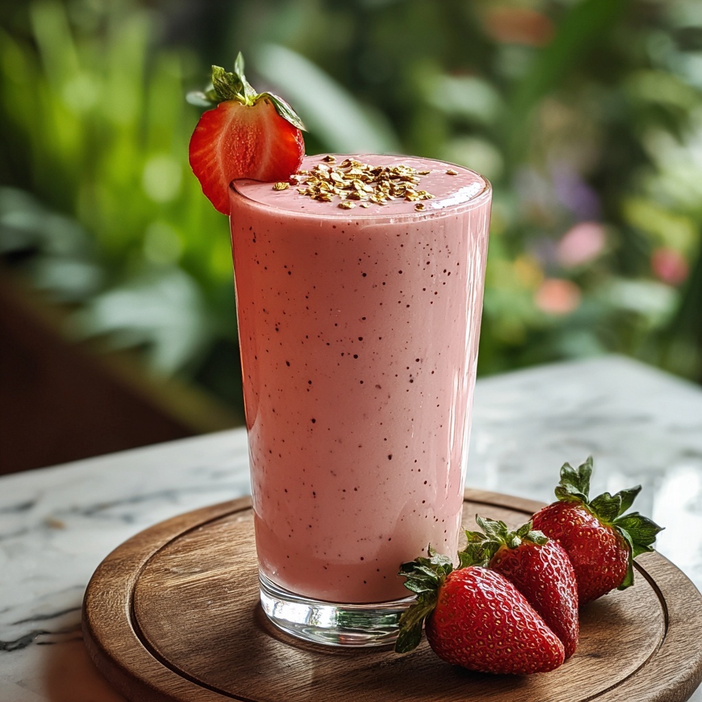 Fat Burning Strawberry Smoothie Recipe - Recipe Image
