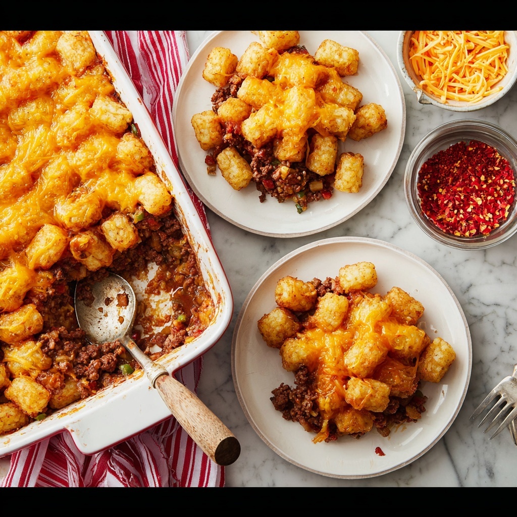 Pizza Tater Tot Casserole Recipe - Recipe Image
