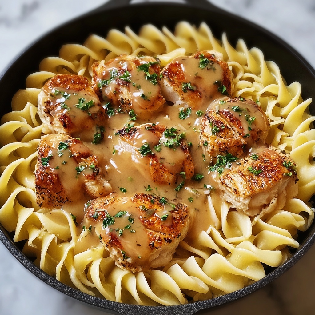 One-Pan Chicken with Buttered Noodles Recipe - Recipe Image