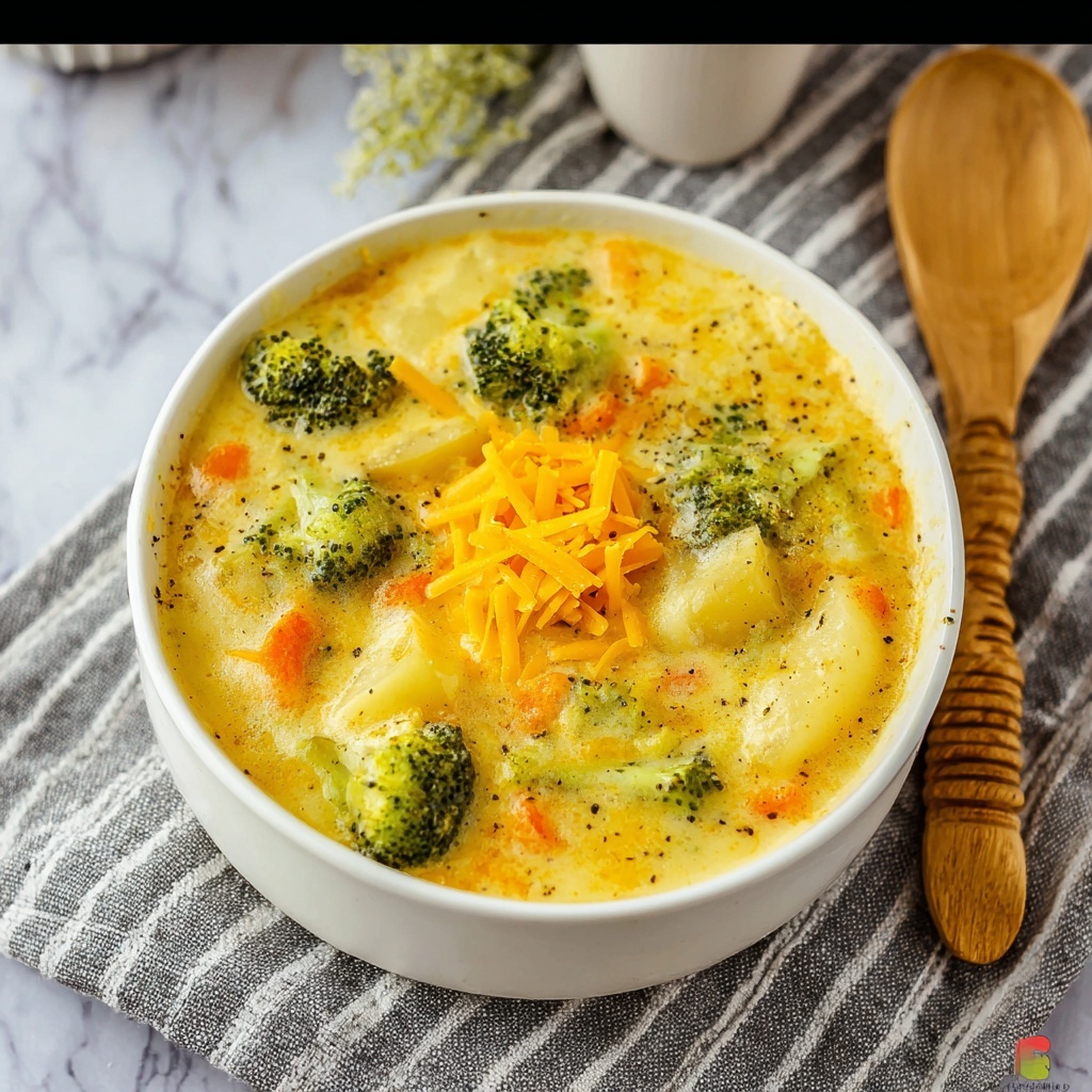 Crock Pot Broccoli Potato Soup Recipe - Recipe Image