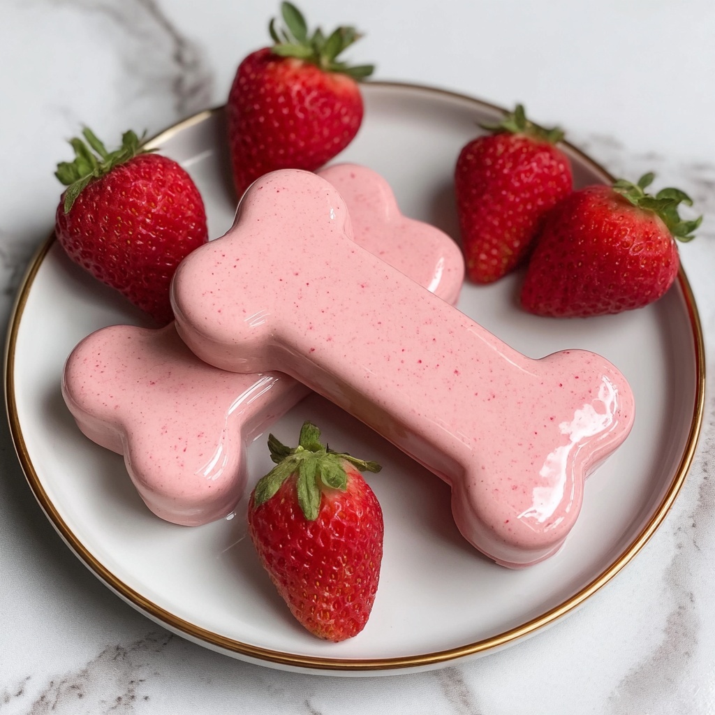 Strawberry and Yogurt Frozen Dog Treats Recipe - Recipe Image