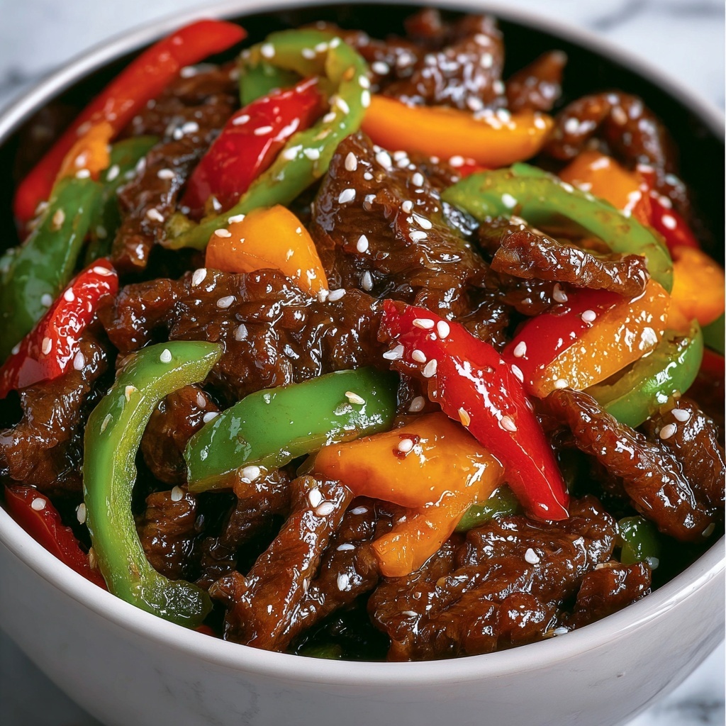 Slow Cooker Pepper Steak Recipe - Recipe Image