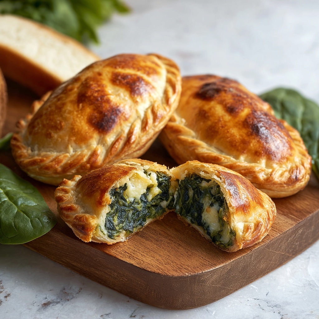 Spiced Spinach & Potato Pasty Pies Recipe - Recipe Image