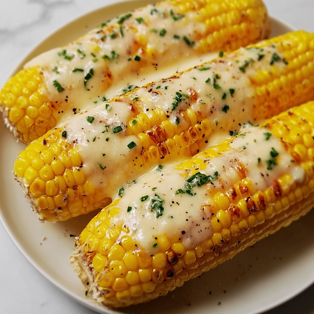 Cheesy Garlic Butter Corn on the Cob Recipe - Recipe Image