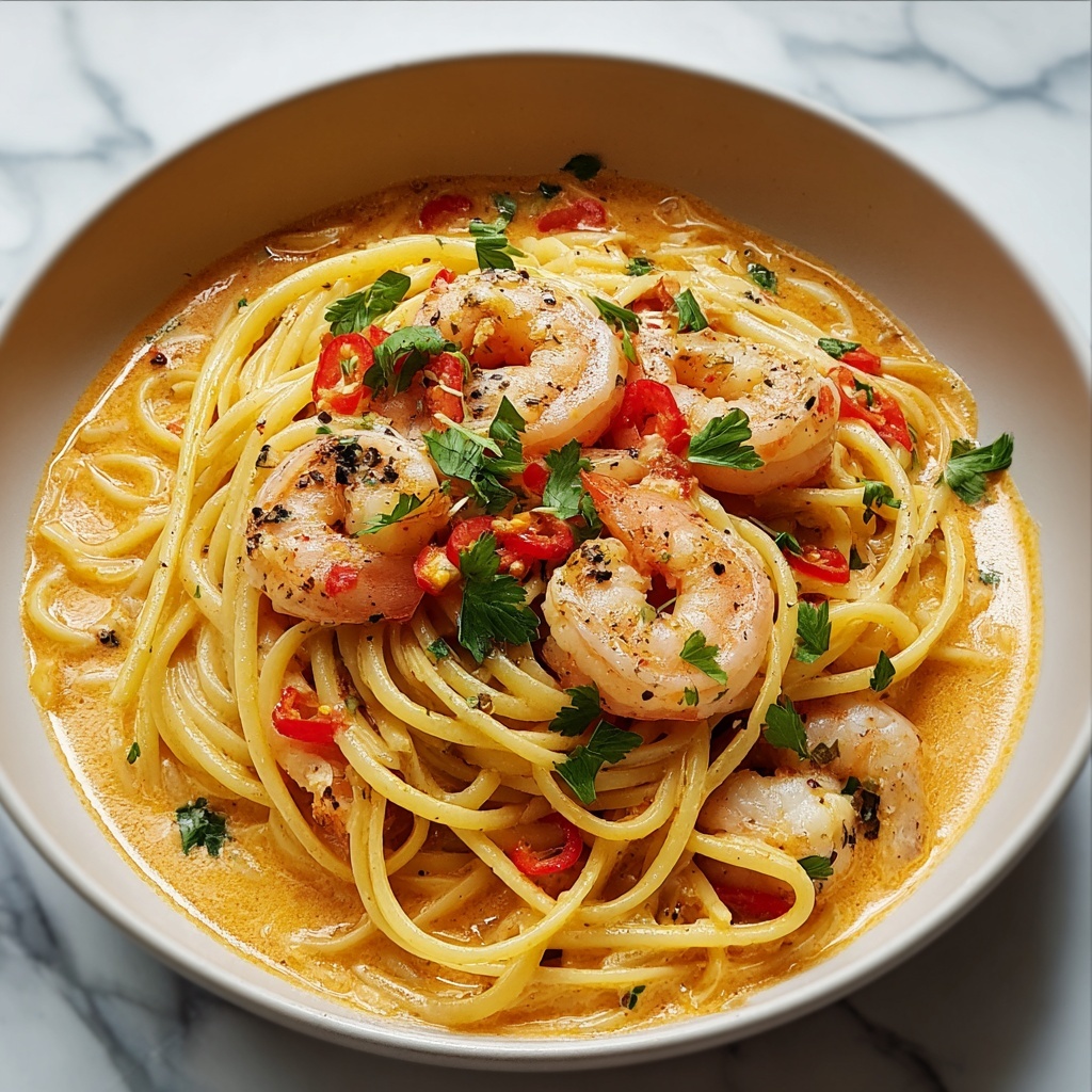 Creamy Jamaican Shrimp Pasta Recipe - Recipe Image