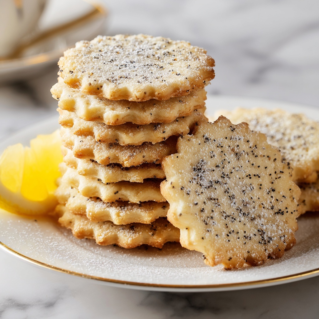 Lemon Poppy Seed Shortbread Cookies Recipe - Recipe Image