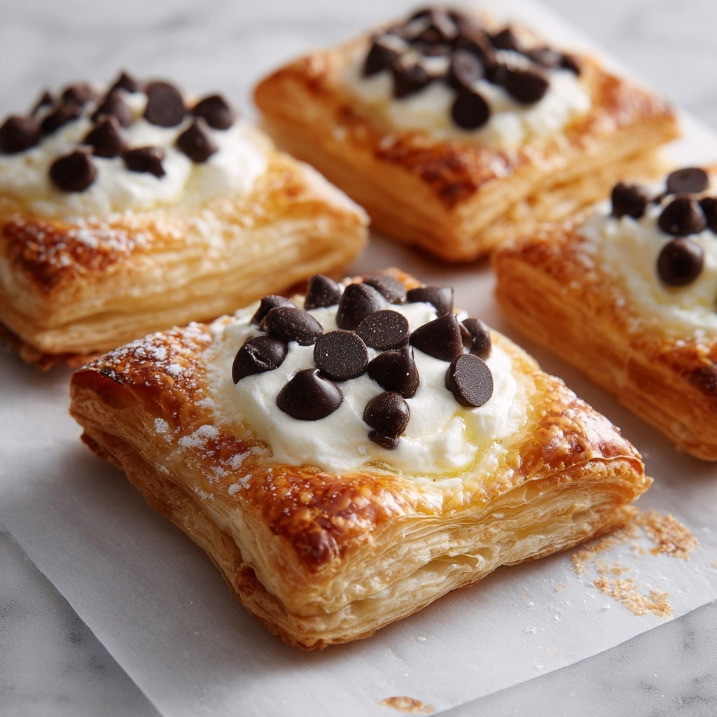 Ricotta Chocolate Chip Pastry Squares Recipe - Recipe Image