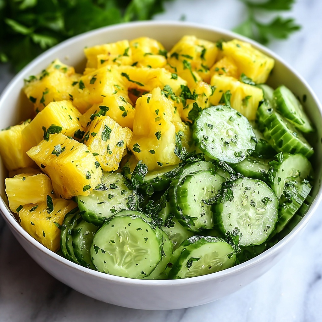 Zesty Pineapple Cucumber Salad: Refreshing Bliss! - Recipe Image