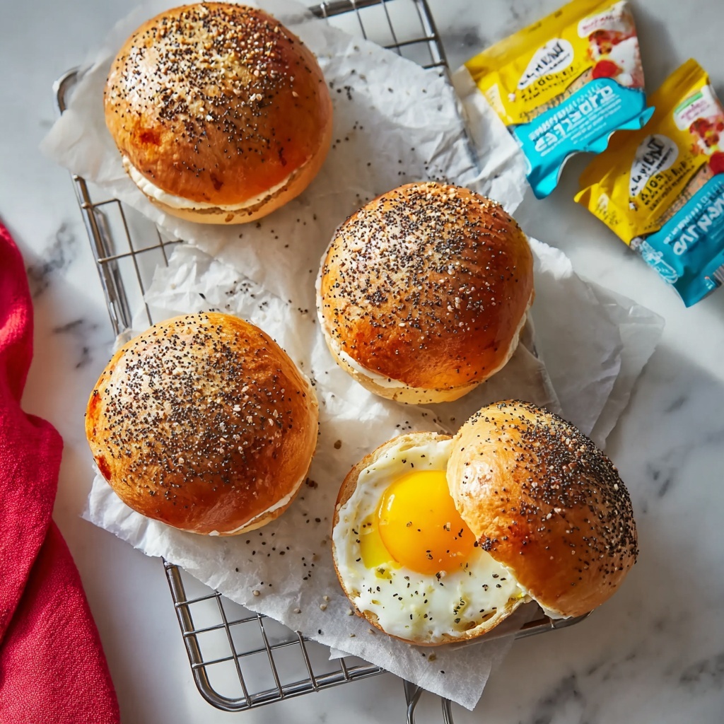 Freezer-Friendly Ham, Egg, and Cheese Bagel Bombs Recipe - Recipe Image