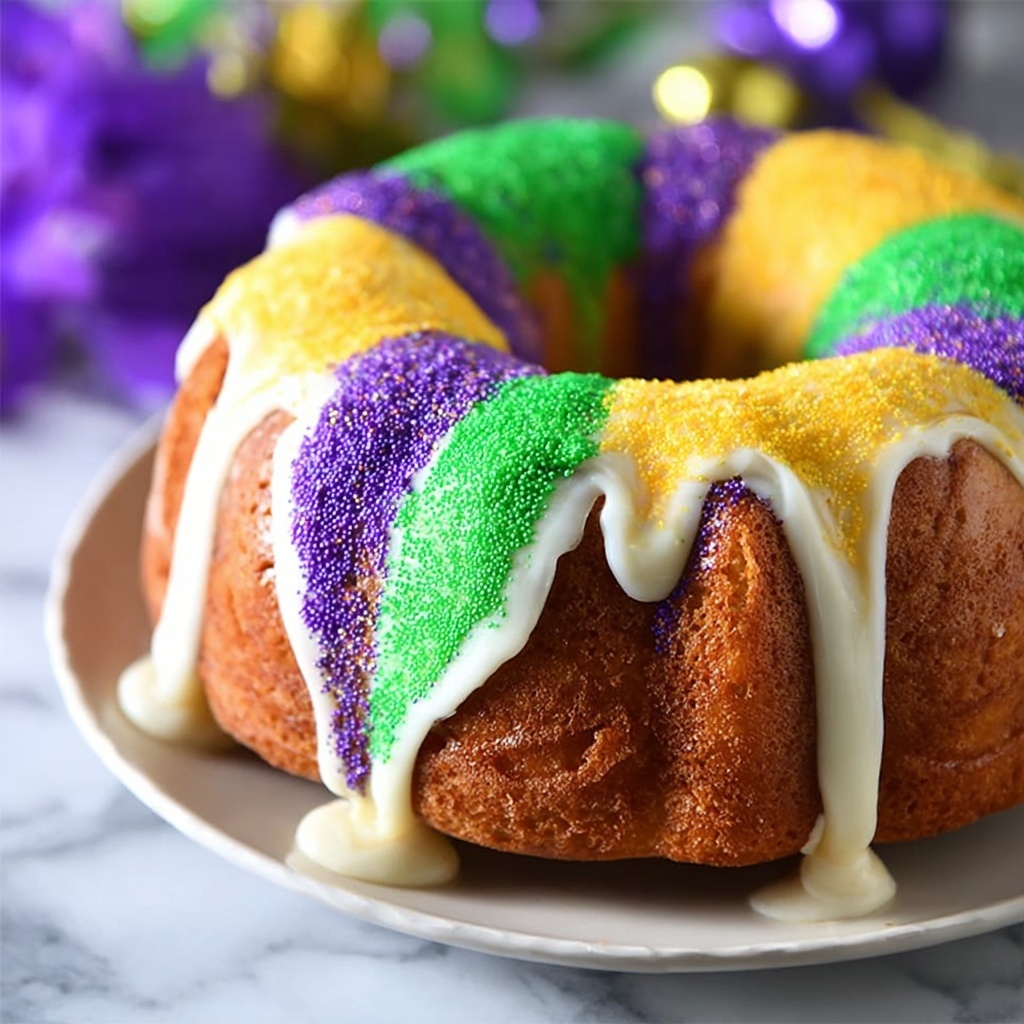 Shortcut Mardi Gras King Cake Recipe - Recipe Image