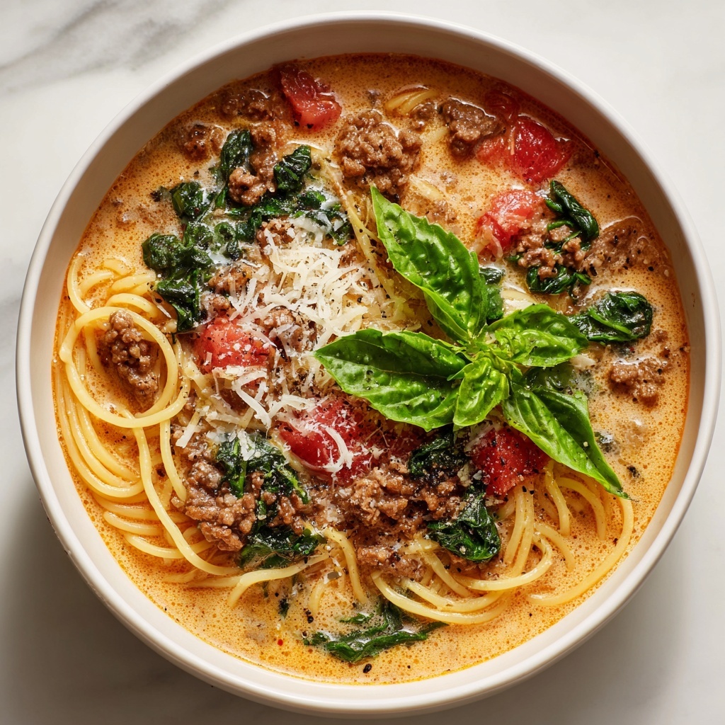 Delicious Parmesan Beef Sausage Ditalini Soup Recipe - Recipe Image