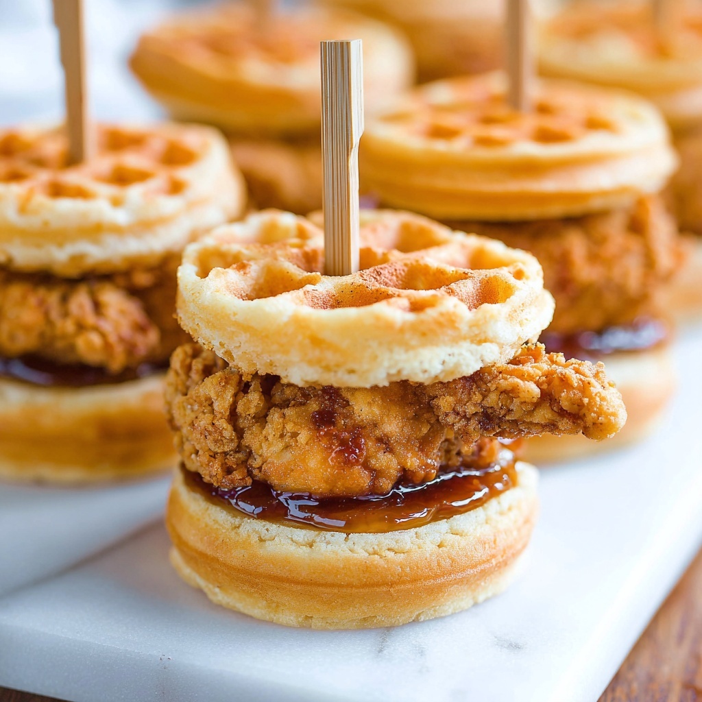 Chicken and Waffle Sliders Recipe - Recipe Image