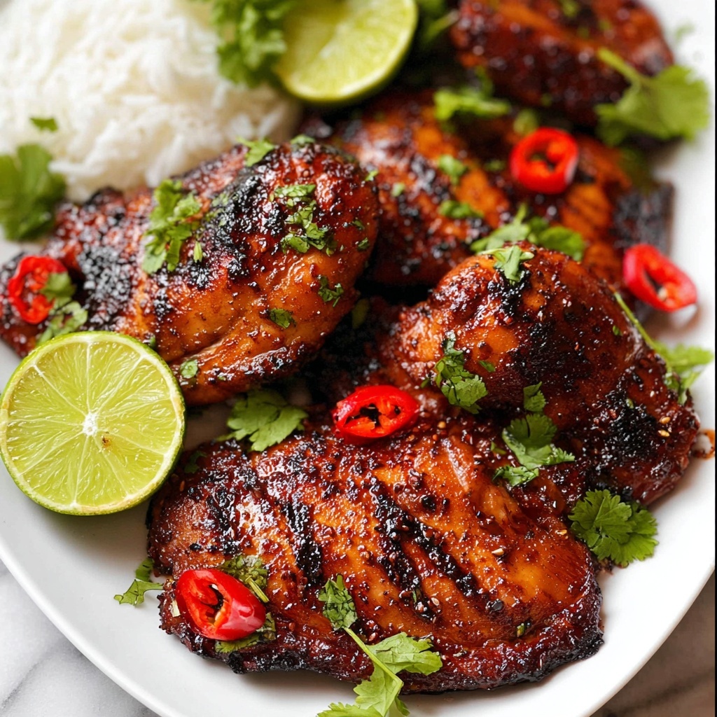 Thai Grilled Chicken (Gai Yang) with Coconut Rice and Dipping Sauces Recipe - Recipe Image