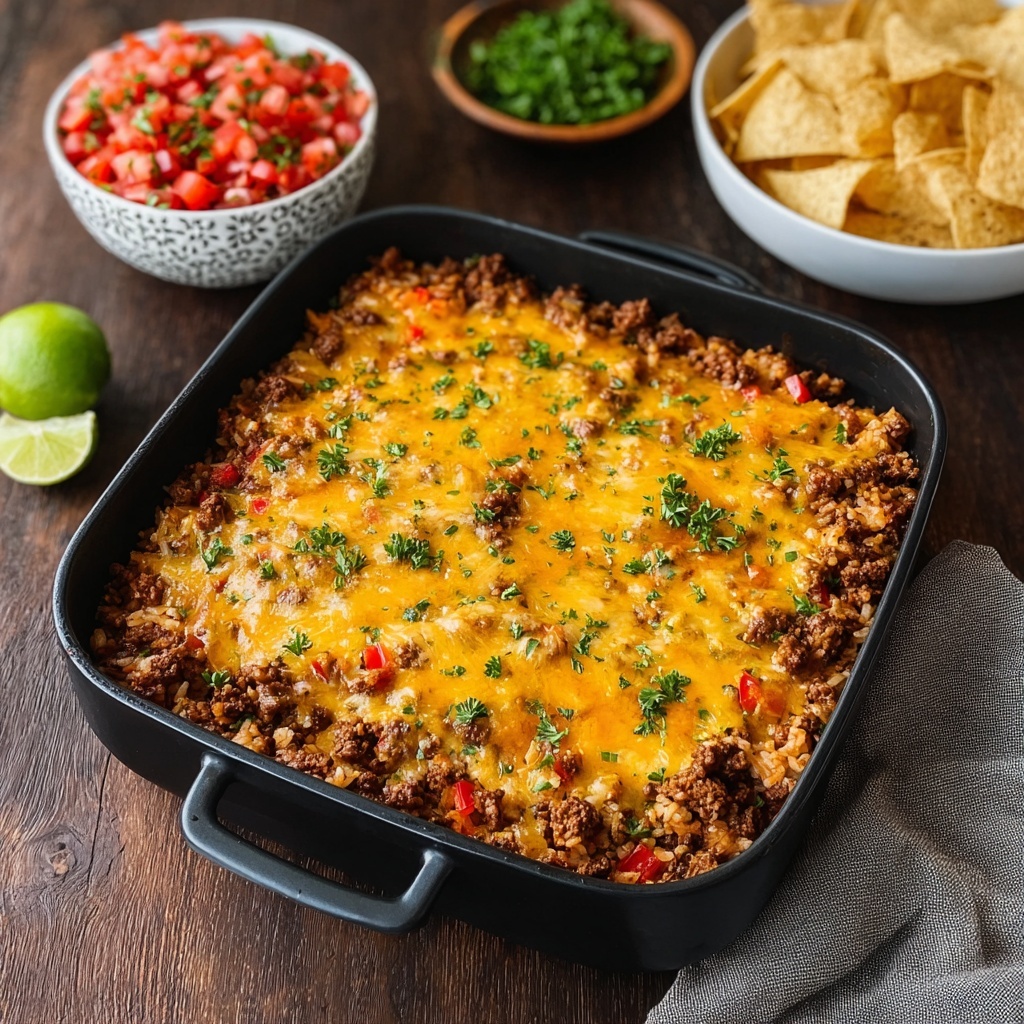 Cheesy Taco Rice Recipe - Recipe Image